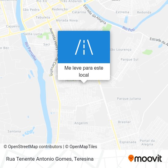 Rua Tenente Antonio Gomes mapa