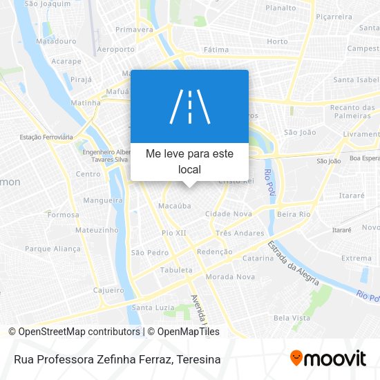 Rua Professora Zefinha Ferraz mapa