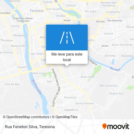 Rua Fenelon Silva mapa