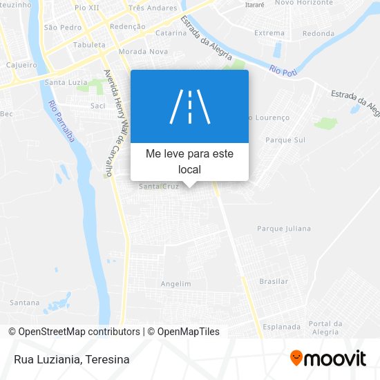 Rua Luziania mapa