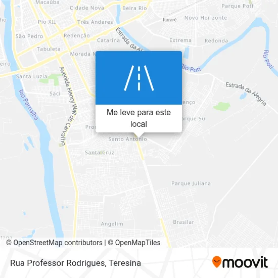 Rua Professor Rodrigues mapa