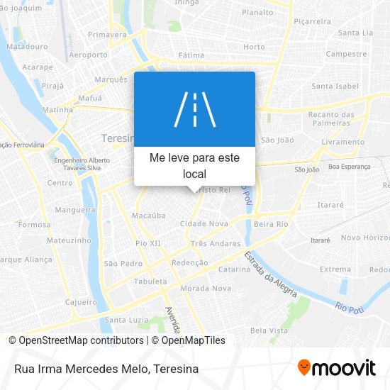 Rua Irma Mercedes Melo mapa
