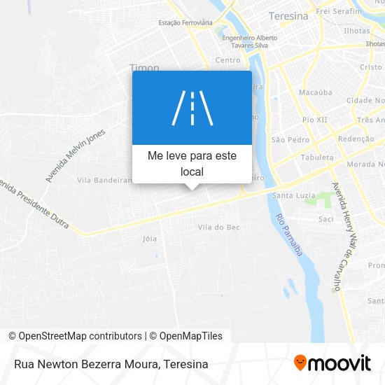 Rua Newton Bezerra Moura mapa