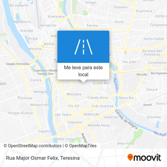 Rua Major Osmar Felix mapa