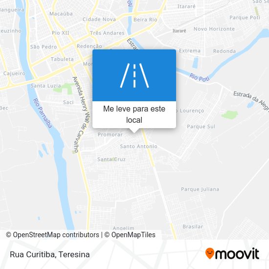 Rua Curitiba mapa