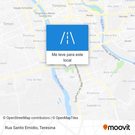 Rua Santo Emídio mapa