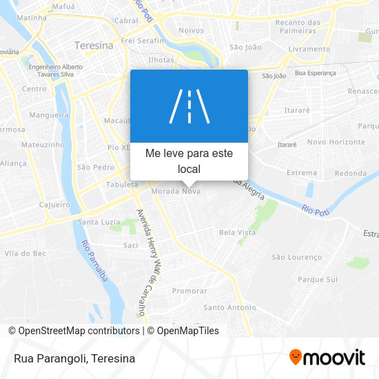 Rua Parangoli mapa