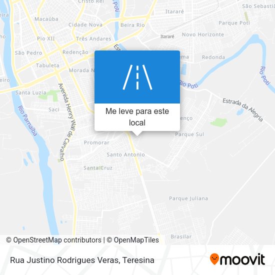Rua Justino Rodrigues Veras mapa