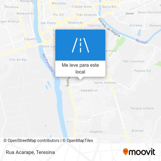 Rua Acarape mapa