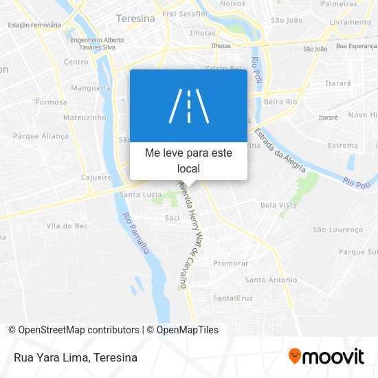 Rua Yara Lima mapa