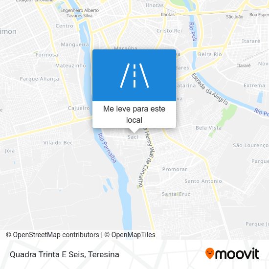Quadra Trinta E Seis mapa