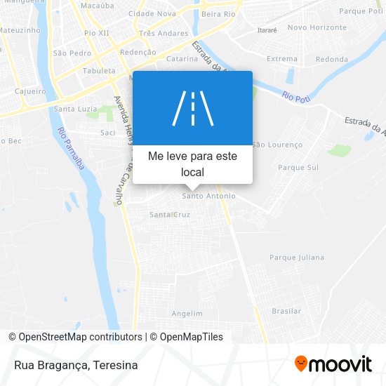 Rua Bragança mapa