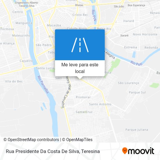Rua Presidente Da Costa De Silva mapa