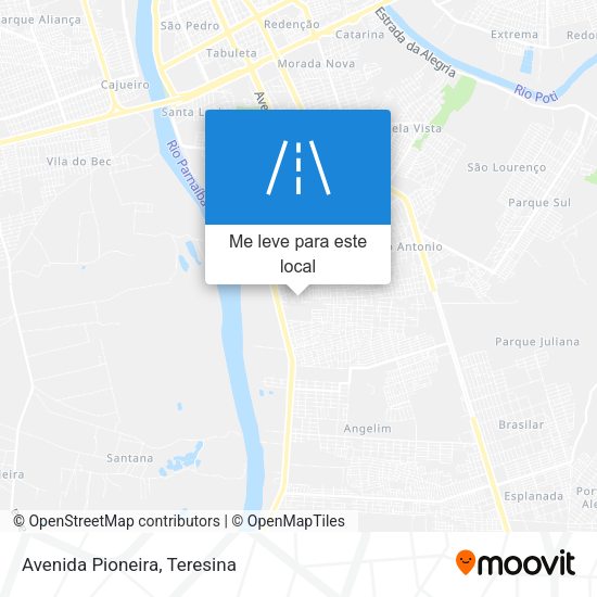 Avenida Pioneira mapa