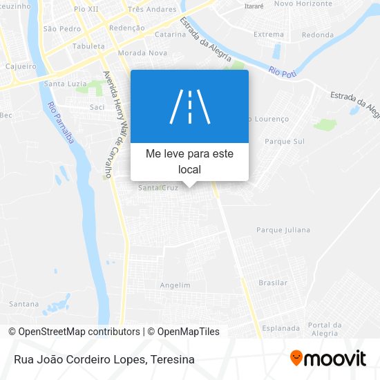 Rua João Cordeiro Lopes mapa
