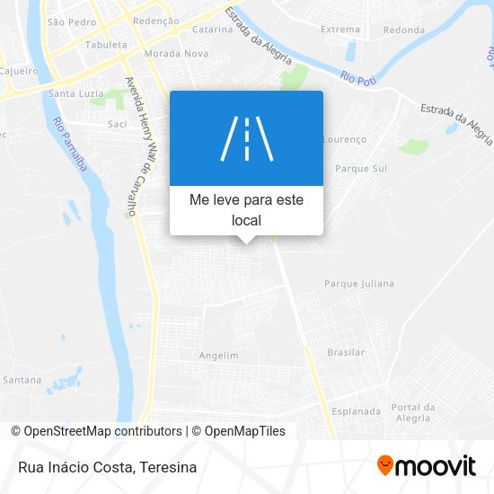 Rua Inácio Costa mapa