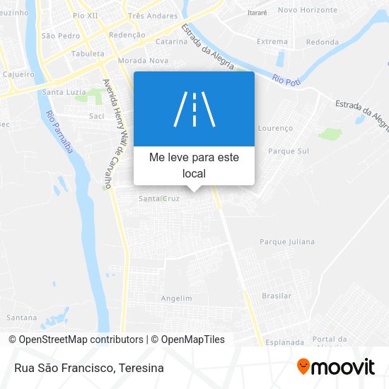 Rua São Francisco mapa