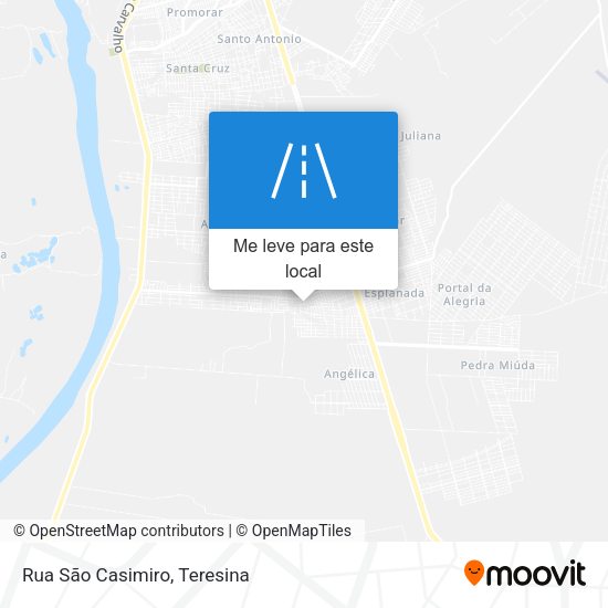Rua São Casimiro mapa