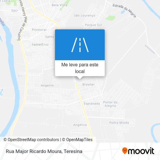 Rua Major Ricardo Moura mapa