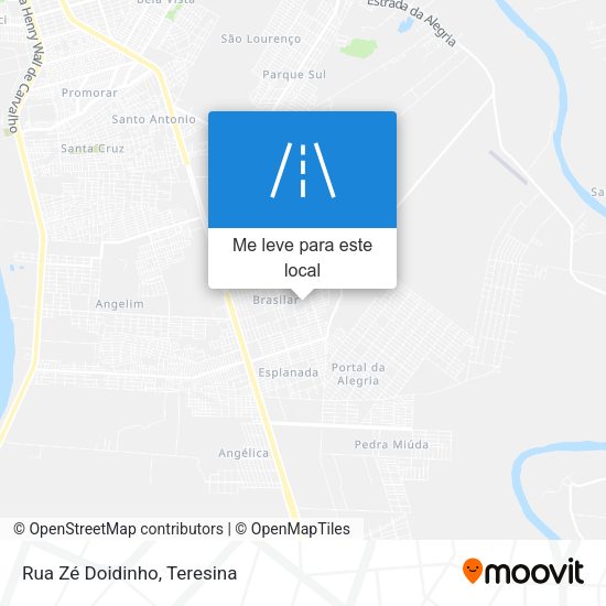 Rua Zé Doidinho mapa