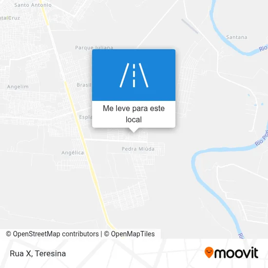 Rua X mapa