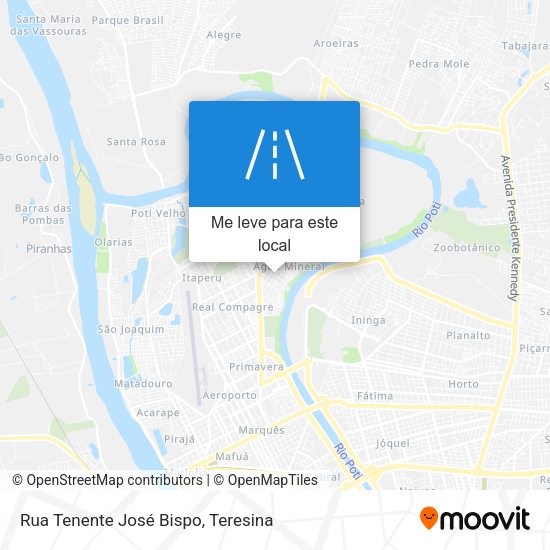 Rua Tenente José Bispo mapa