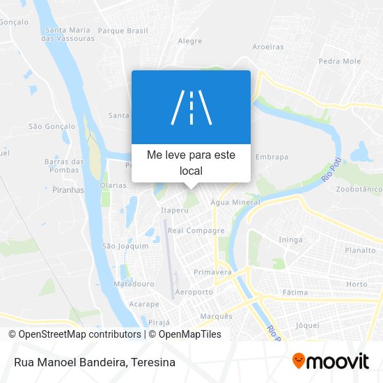 Rua Manoel Bandeira mapa