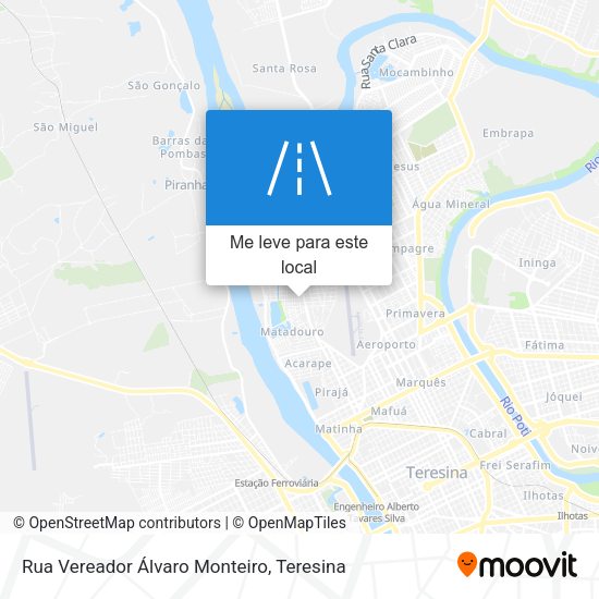 Rua Vereador Álvaro Monteiro mapa
