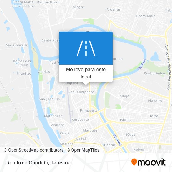 Rua Irma Candida mapa