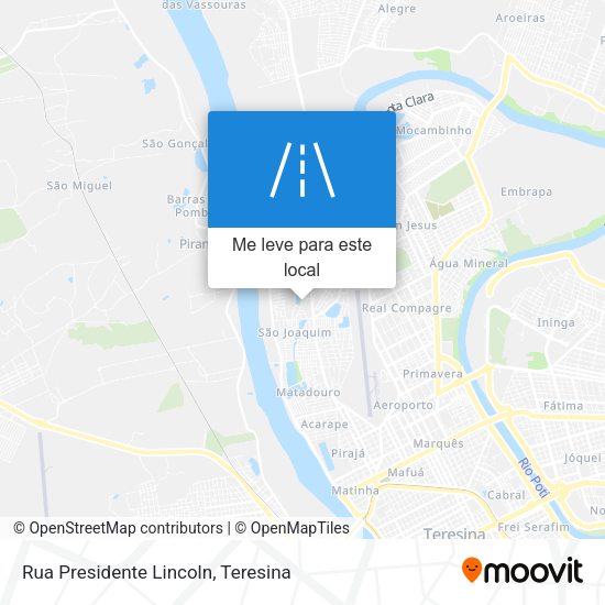 Rua Presidente Lincoln mapa