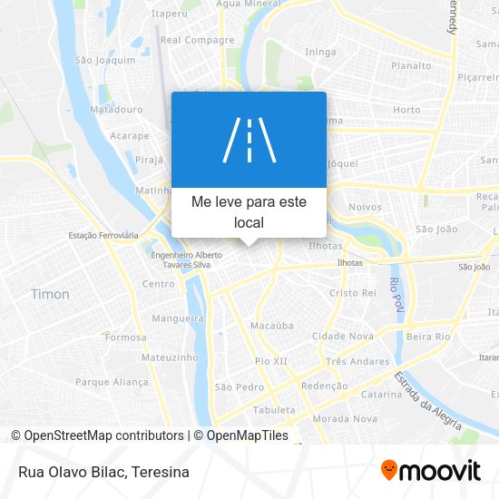 Rua Olavo Bilac mapa