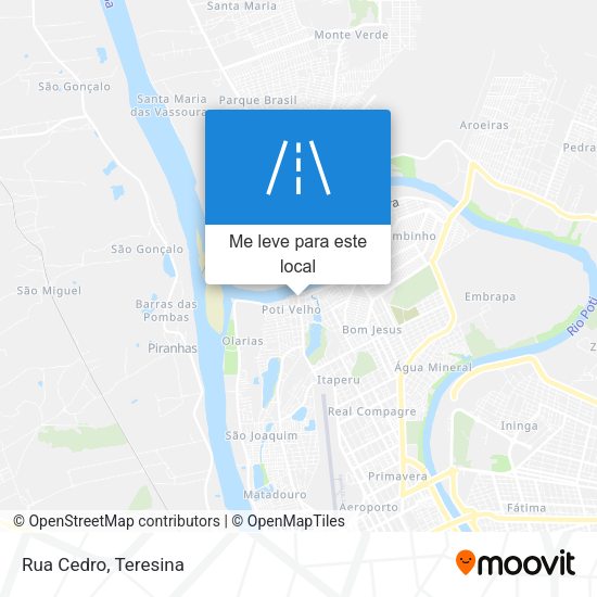 Rua Cedro mapa