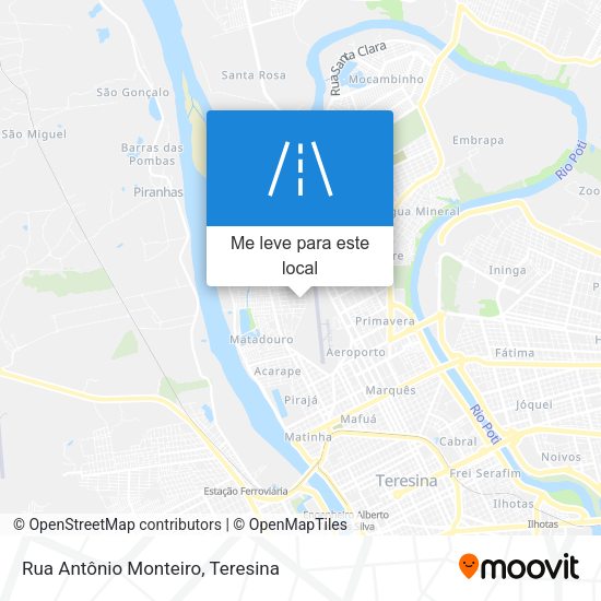 Rua Antônio Monteiro mapa