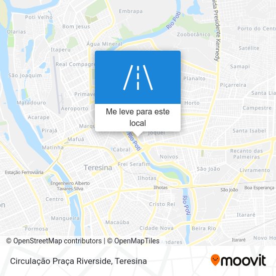 Circulação Praça Riverside mapa