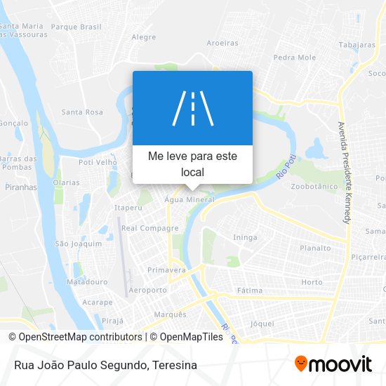 Rua João Paulo Segundo mapa
