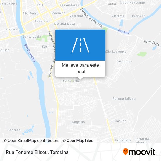 Rua Tenente Eliseu mapa