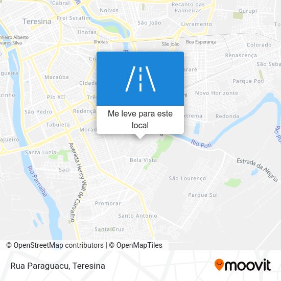 Rua Paraguacu mapa