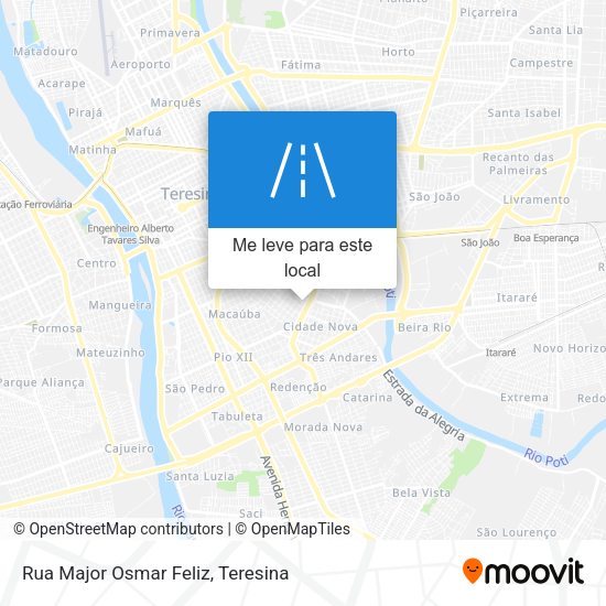 Rua Major Osmar Feliz mapa