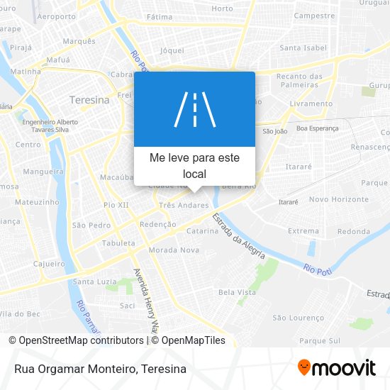 Rua Orgamar Monteiro mapa
