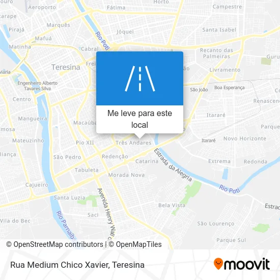 Rua Medium Chico Xavier mapa