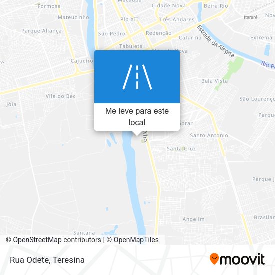 Rua Odete mapa