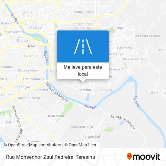 Rua Monsenhor Zaul Pedreira mapa