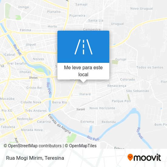 Rua Mogi Mirim mapa