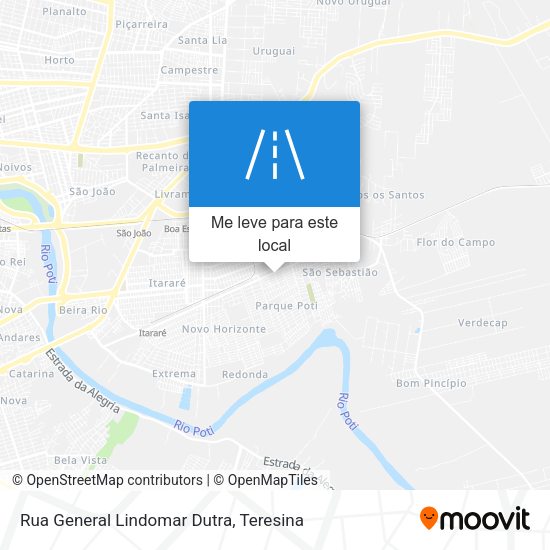 Rua General Lindomar Dutra mapa