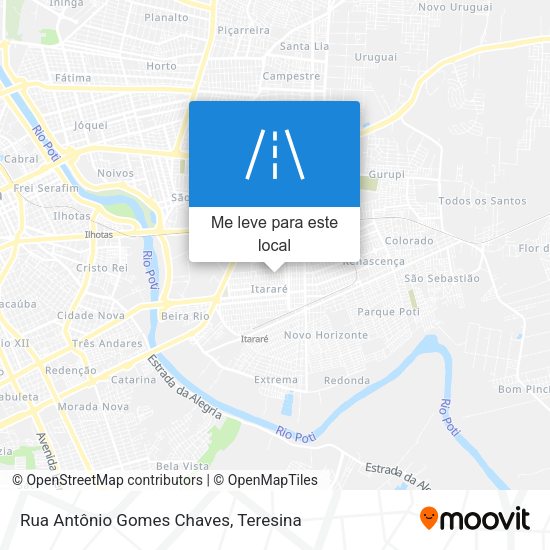 Rua Antônio Gomes Chaves mapa