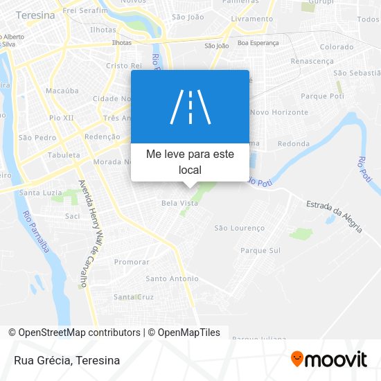 Rua Grécia mapa