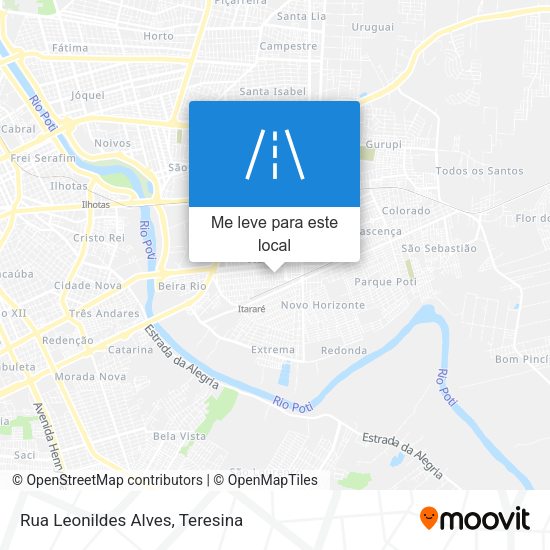 Rua Leonildes Alves mapa