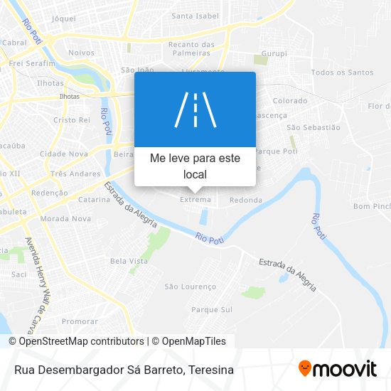 Rua Desembargador Sá Barreto mapa