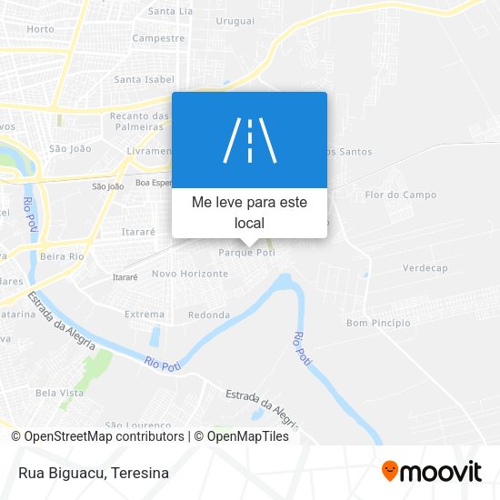 Rua Biguacu mapa