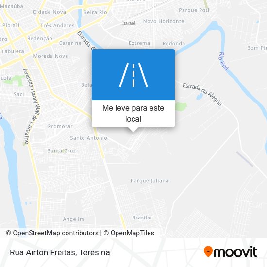 Rua Airton Freitas mapa
